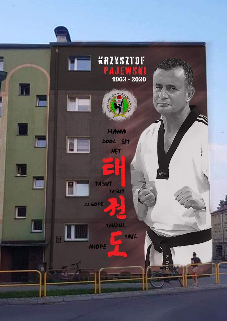 Wizualizacja murala Krzysztofa Pajewskiego przy ul. Jeziorna 15