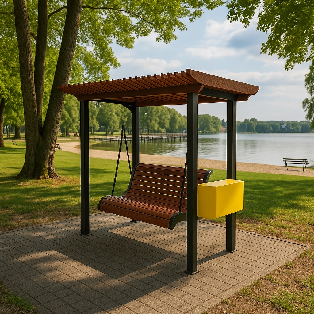 Wizualizavja pergoli w parku