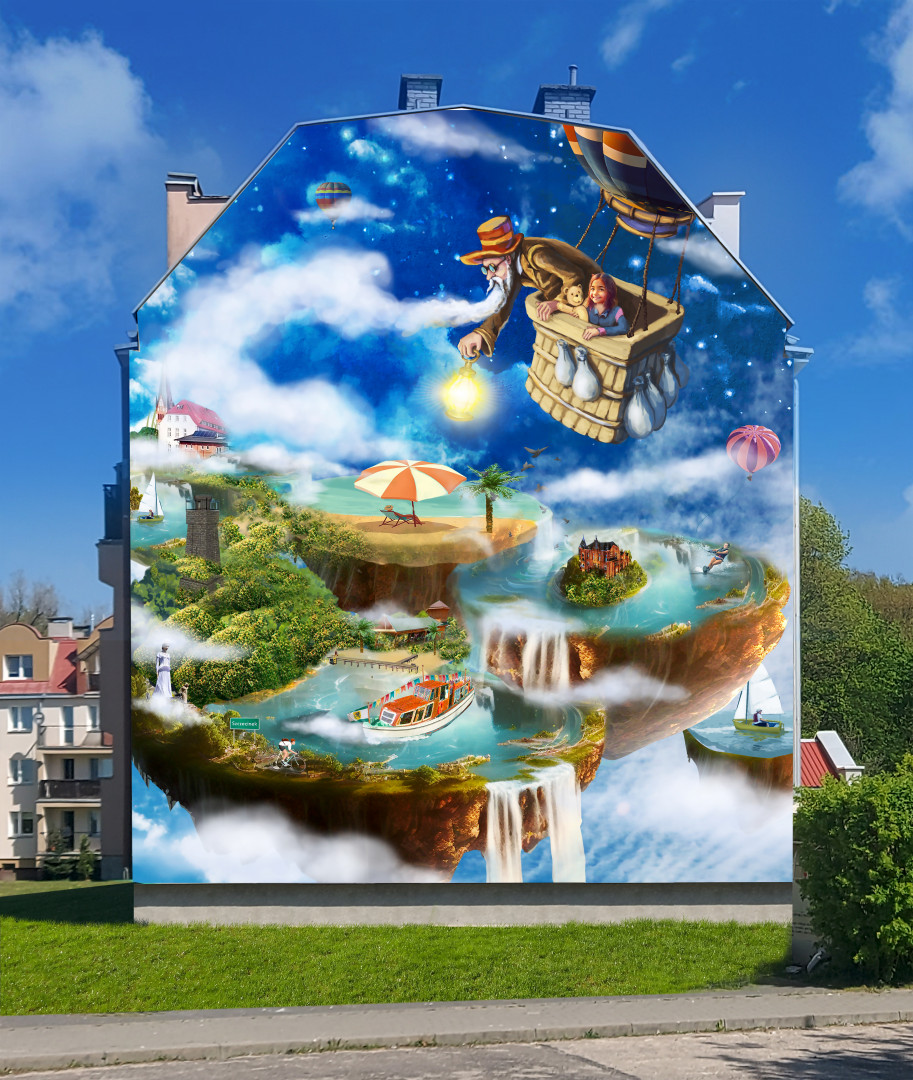 Wizualizacja muralu Kołobrzeska